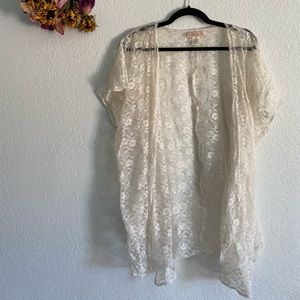 White lace cover up